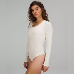 Lululemon Tight-Fit Long Sleeve Knit Bodysuit Bone